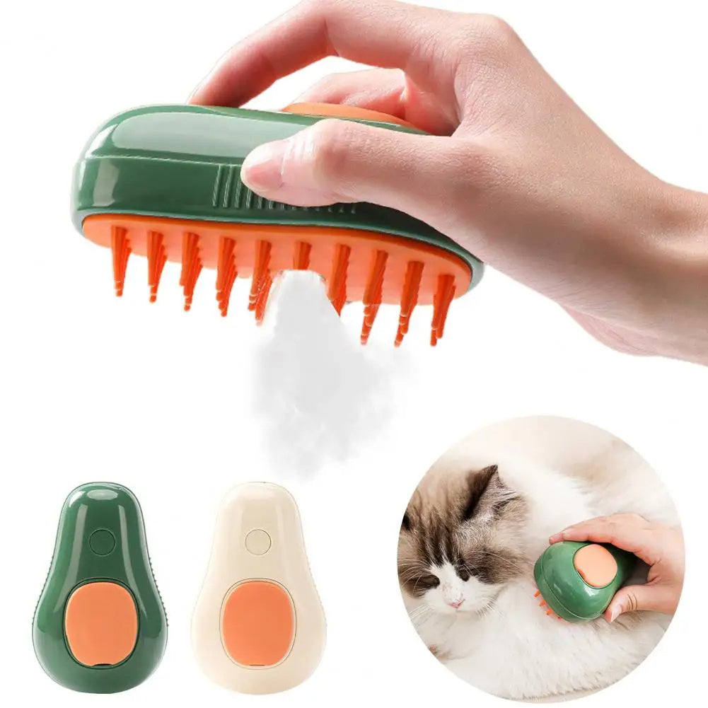 Steamy Cat Brush Cat Dog Grooming Comb Electric Self Cleaning Steam