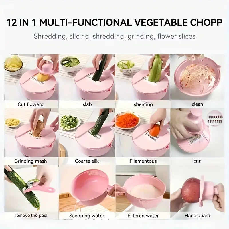 12-in-1Ultimate Multi-Functional Vegetable Chopper-