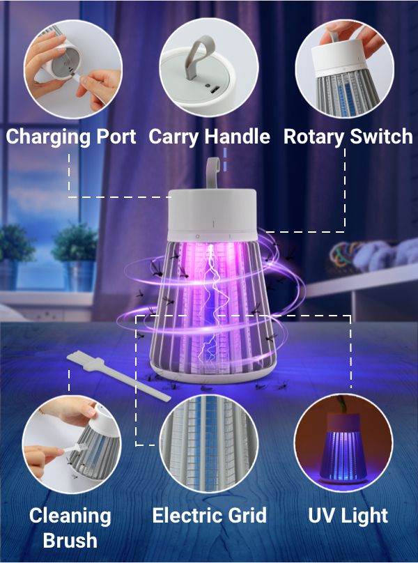 Electric Shock Zapper Mosquito Killer Lamp