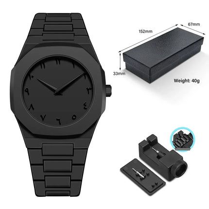 Stainless Steel Arabic Aura Watch