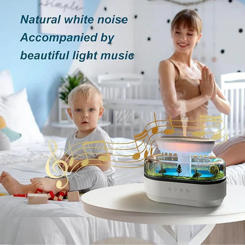 Aroma Raindrop Humidifier With Colourful Lights