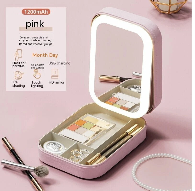 Cosmetics Storage Box With Touch Light