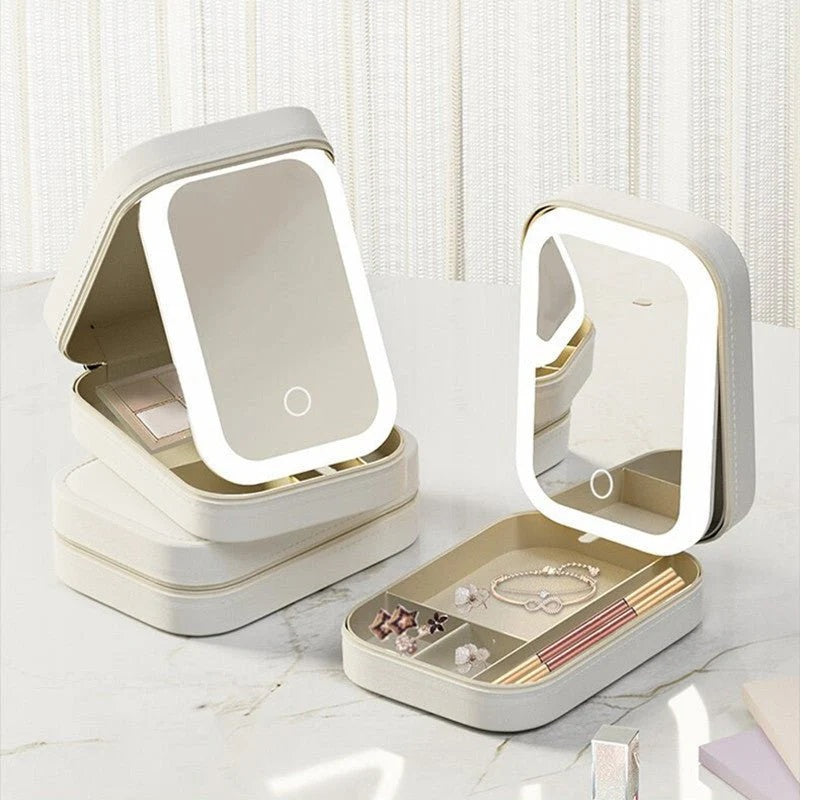 Cosmetics Storage Box With Touch Light