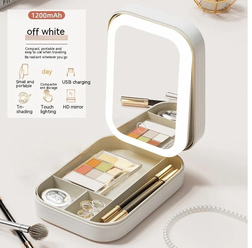 Cosmetics Storage Box With Touch Light