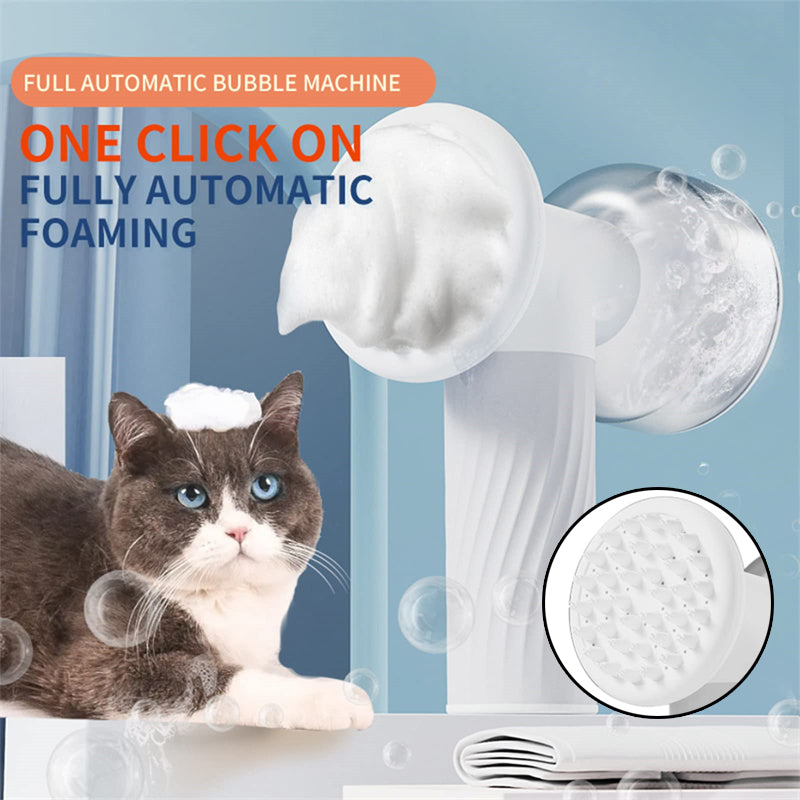 Automatic Foaming Dog Cat Bath Brush
