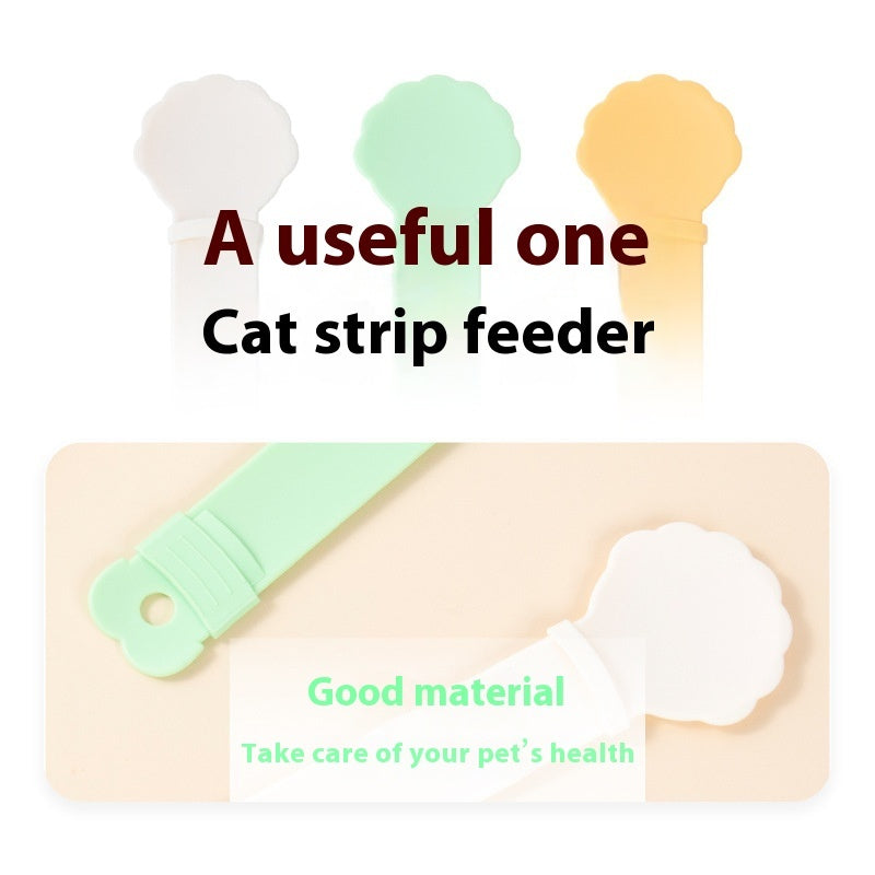 Cat Strip Feeder Squeezer Pet Snack Spoon