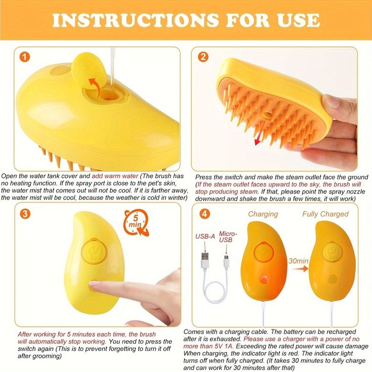 Pet Steam Brush 3 in 1
