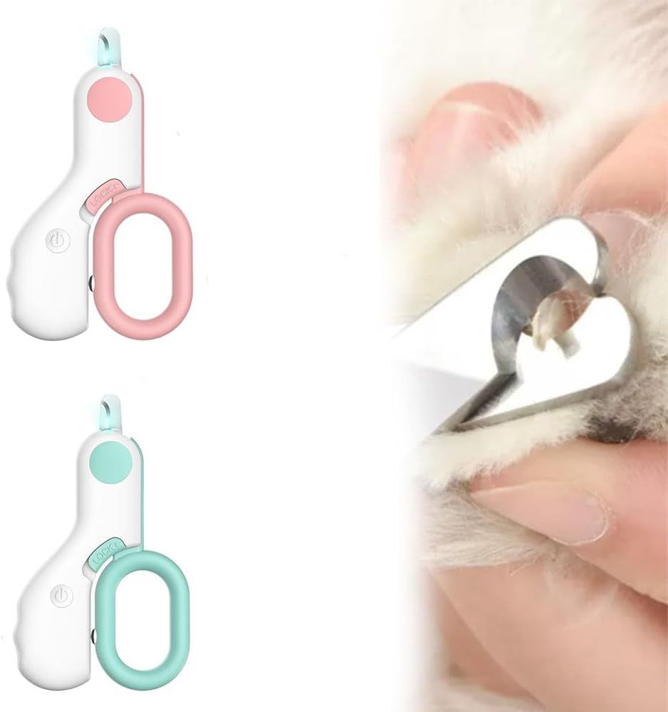 LED Pet Nail Clipper Cat Nail Clipper With Light Led Pet Nail Clippers For Cats Dogs Trim Your Pets Nails Easy And Pain-Free Grooming Tool Pet Nail Clippers