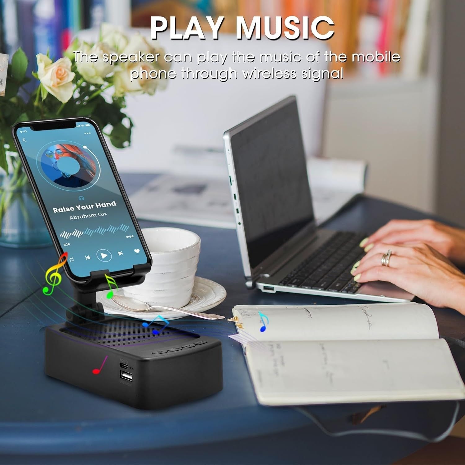 🔥Hot Selling 50% Off - Mobile Phone Holder with Bluetooth Speaker HD
