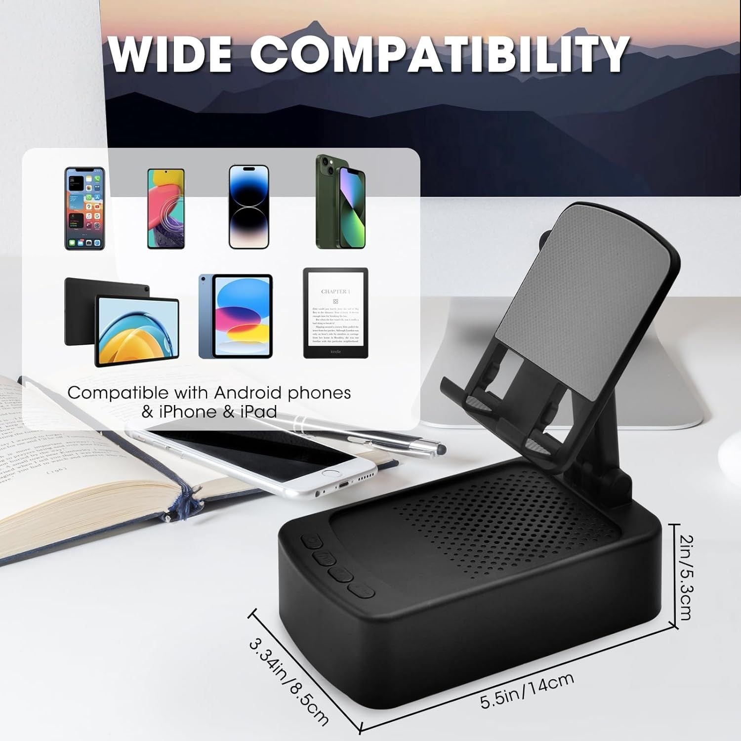🔥Hot Selling 50% Off - Mobile Phone Holder with Bluetooth Speaker HD