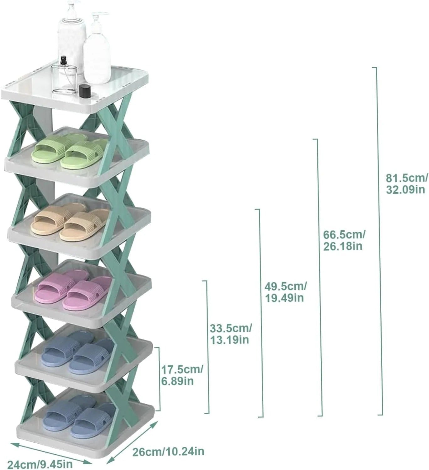 X-Shaped Shoe Rack