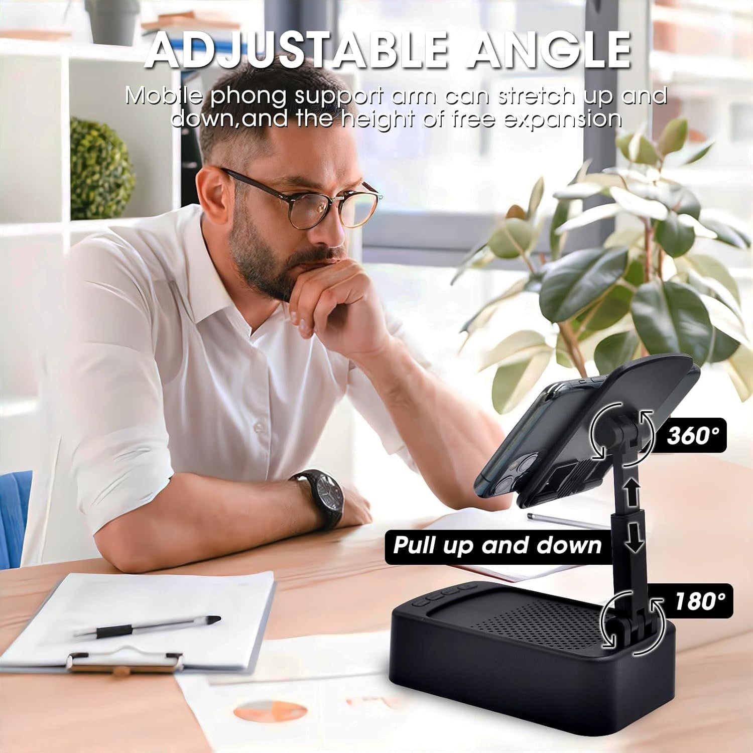 🔥Hot Selling 50% Off - Mobile Phone Holder with Bluetooth Speaker HD