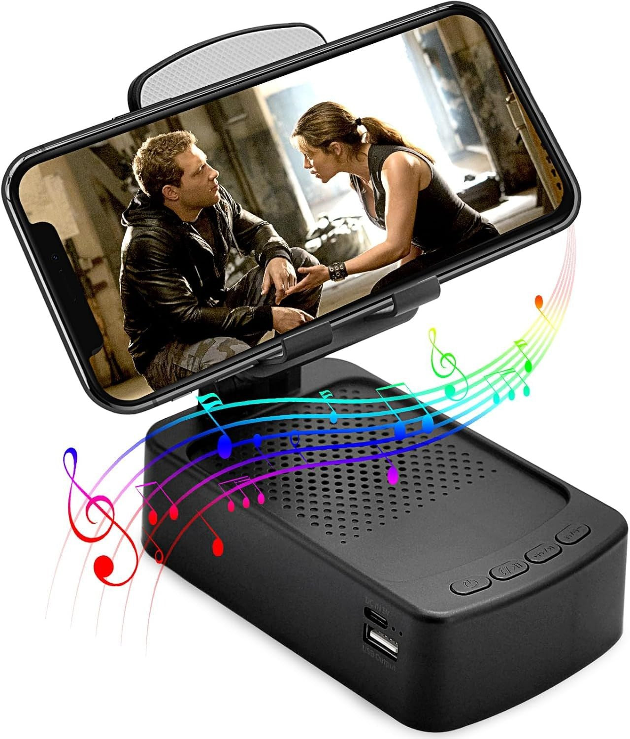 🔥Hot Selling 50% Off - Mobile Phone Holder with Bluetooth Speaker HD