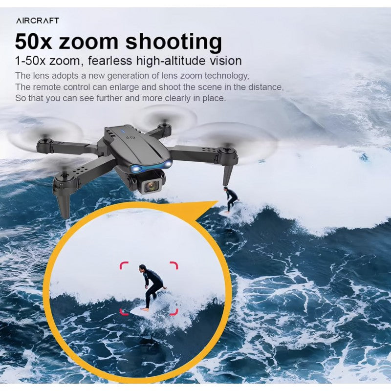 E99 PRO 4K Dual Camera Foldable Mini Drone with Obstacle Avoidance & Height Hold