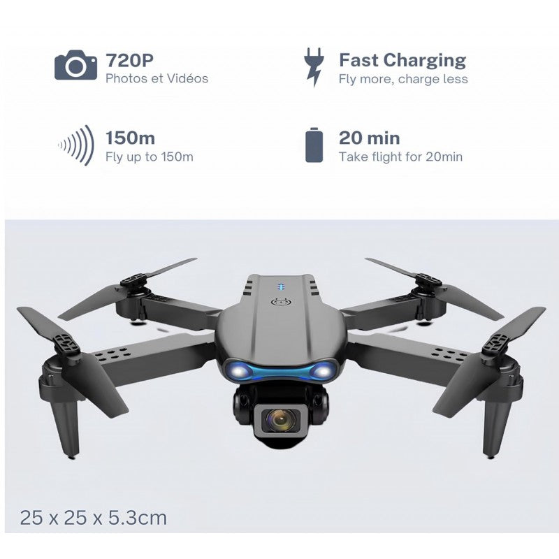 E99 PRO 4K Dual Camera Foldable Mini Drone with Obstacle Avoidance & Height Hold